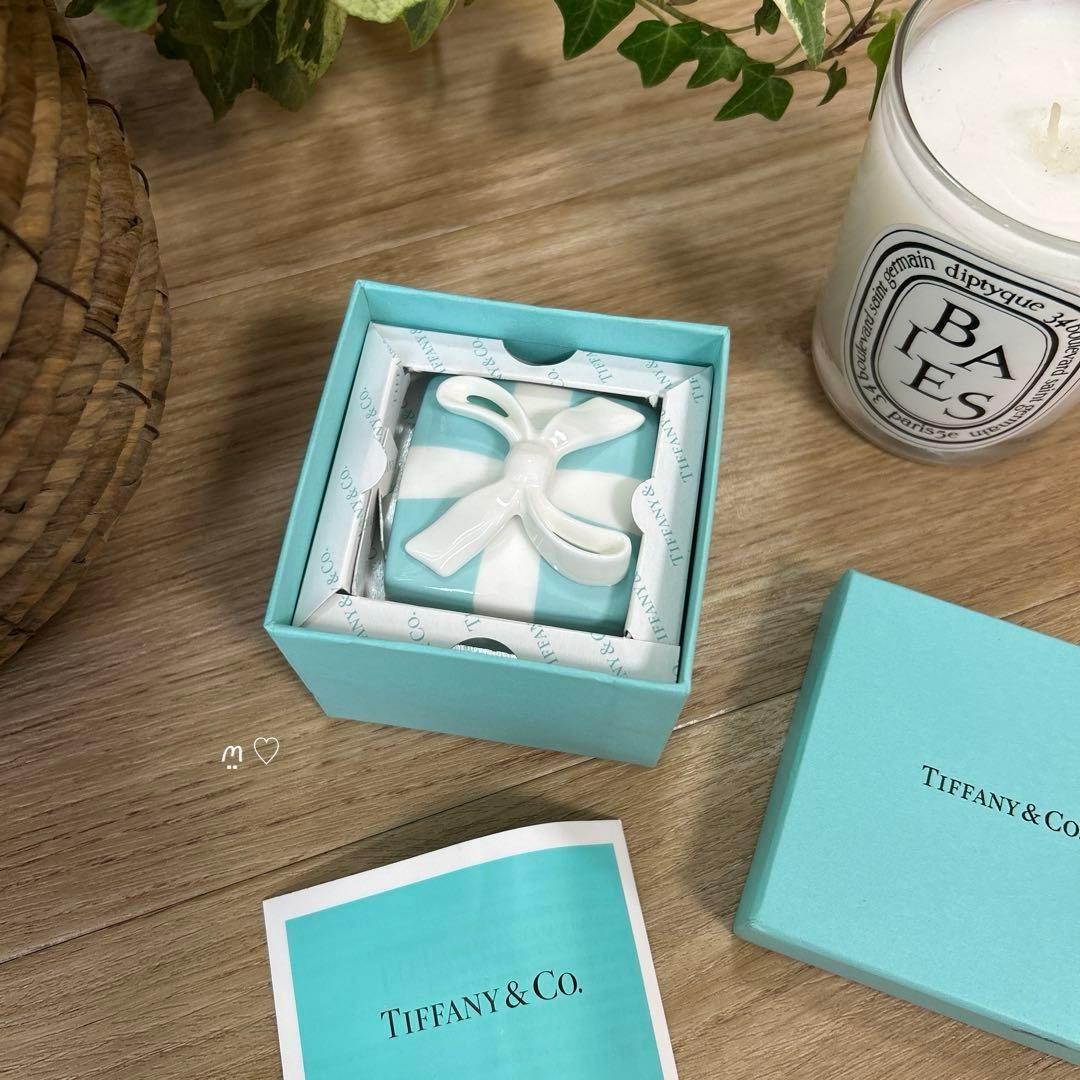 新品ティファニー ブルーボウボックス ミニ プレゼントリボン小物入れ