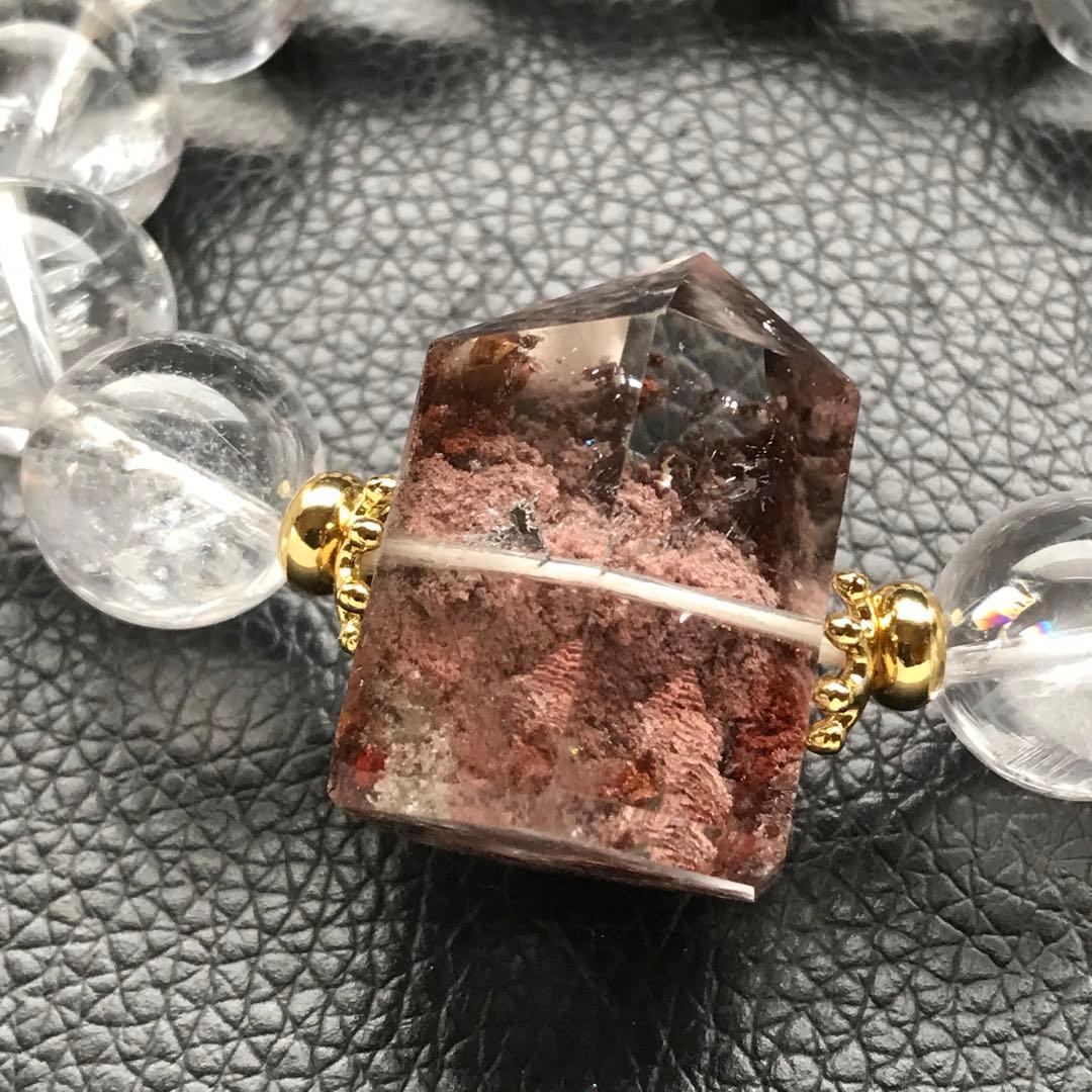 ピンクガーデンクォーツポイントブレス❣️16.2cm