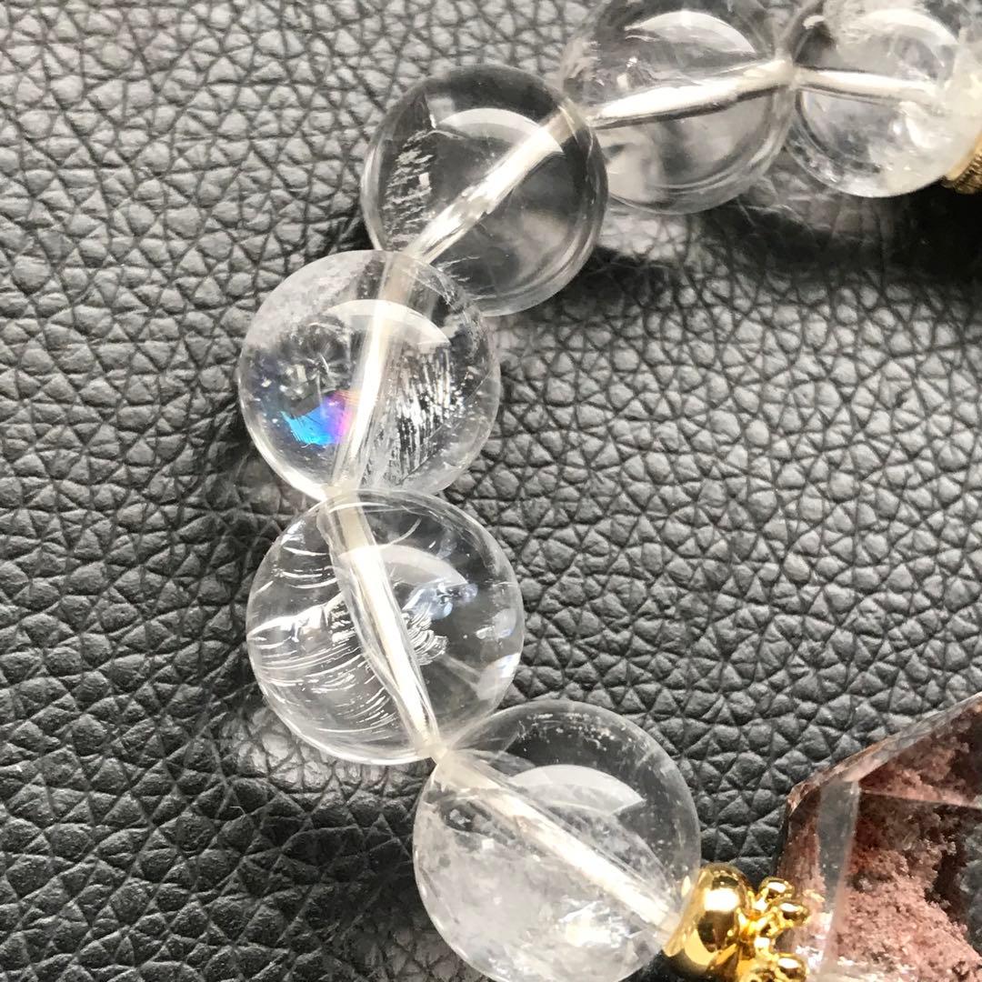 ピンクガーデンクォーツポイントブレス❣️16.2cm