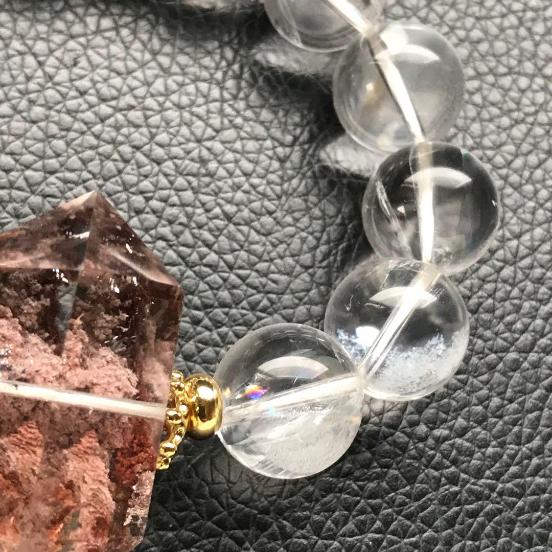 ピンクガーデンクォーツポイントブレス❣️16.2cm