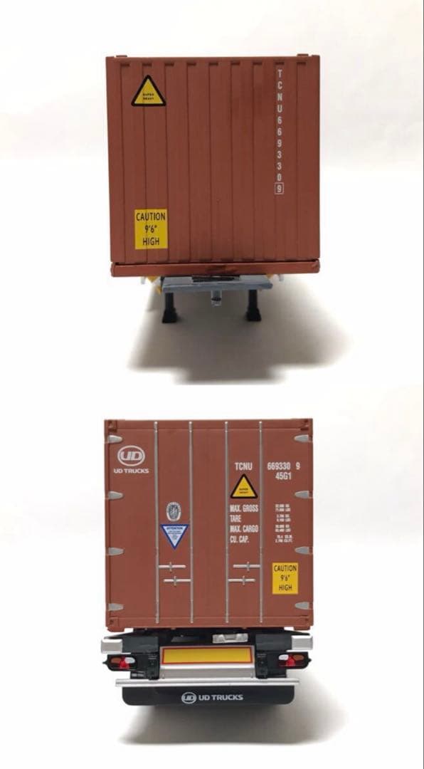 非売品 UDトラックス 特注 1/43 Quon ダイキャスト 海コントレーラー