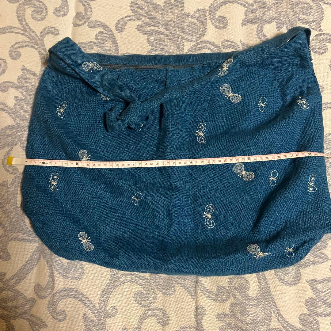 ミナペルホネン ハンドメイド　ちょうちょ　ショルダーバッグ　ビッグサイズ