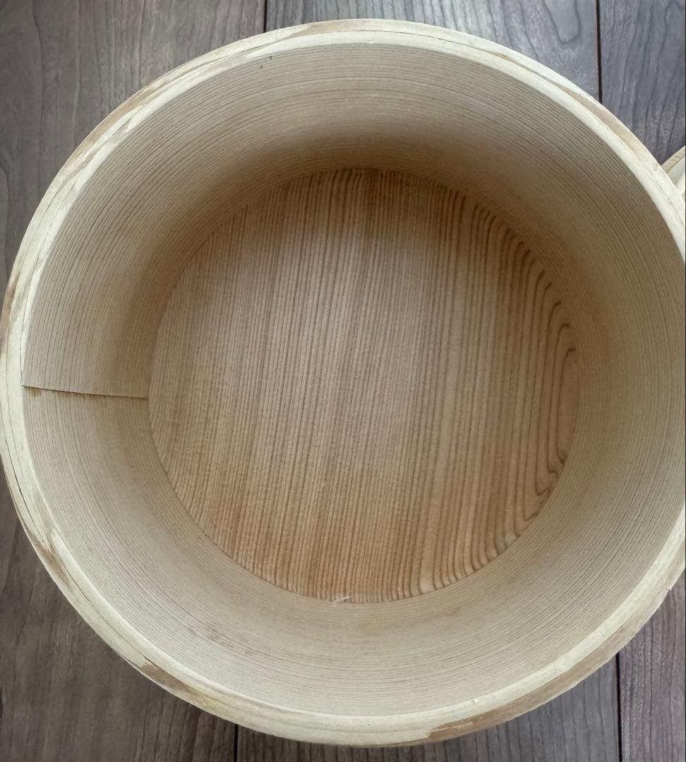 柴田慶信商店 最高級天然秋田杉　おひつ 曲げわっぱ 6寸（3合）とセイロのセット