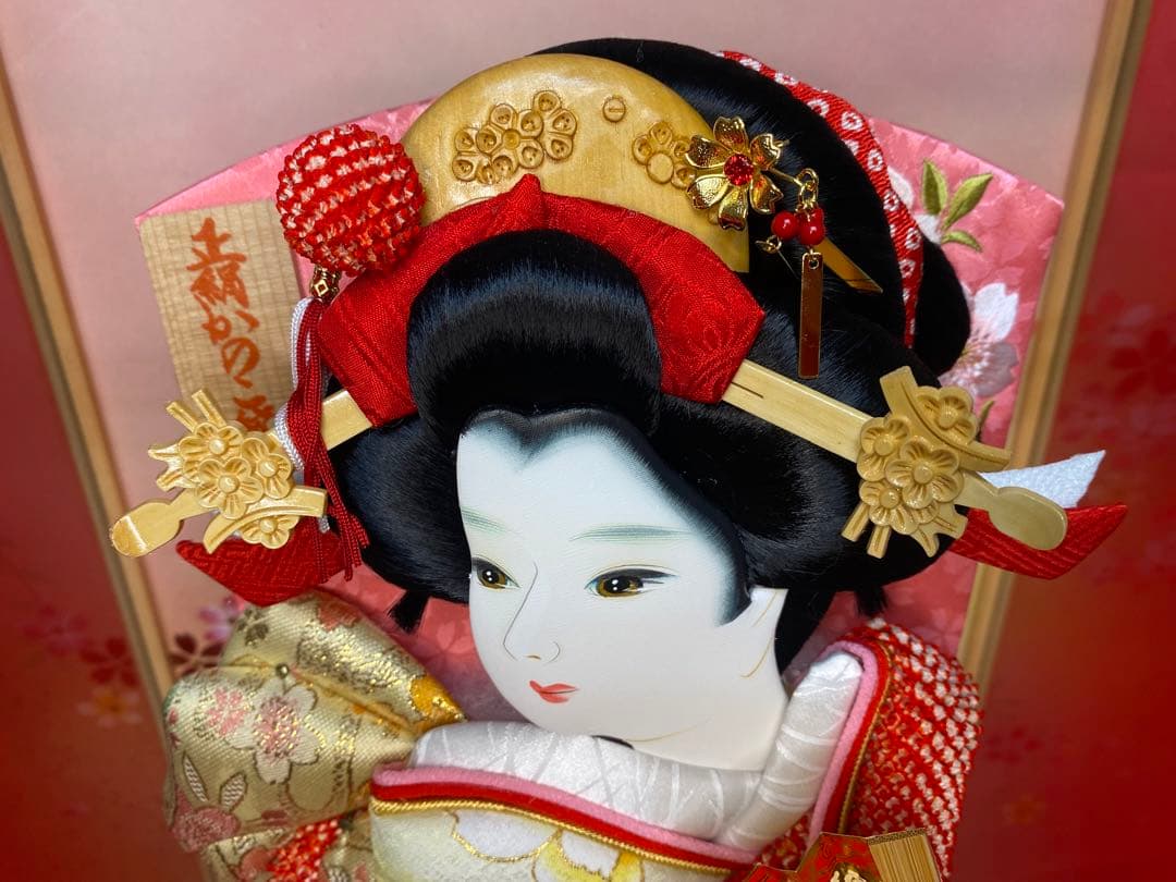 東京久月　名入れ付羽子板ガラスケース１５号・間口約３３×奥行約２９×高さ約６０㎝