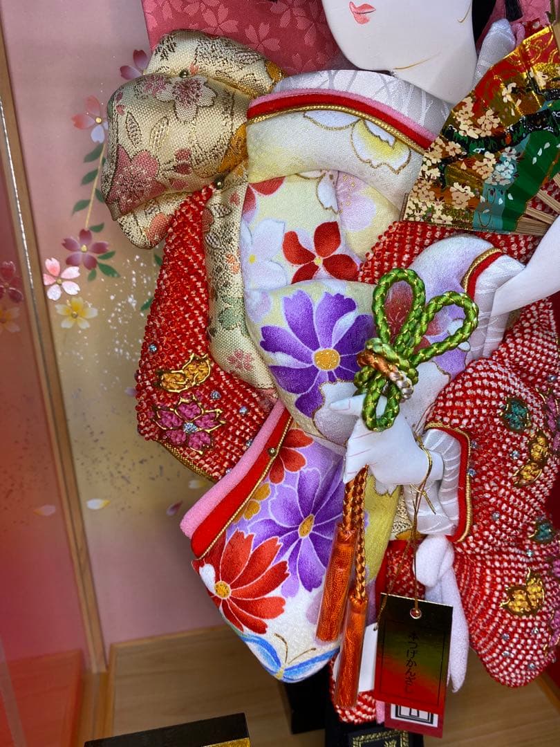 東京久月　名入れ付羽子板ガラスケース１５号・間口約３３×奥行約２９×高さ約６０㎝