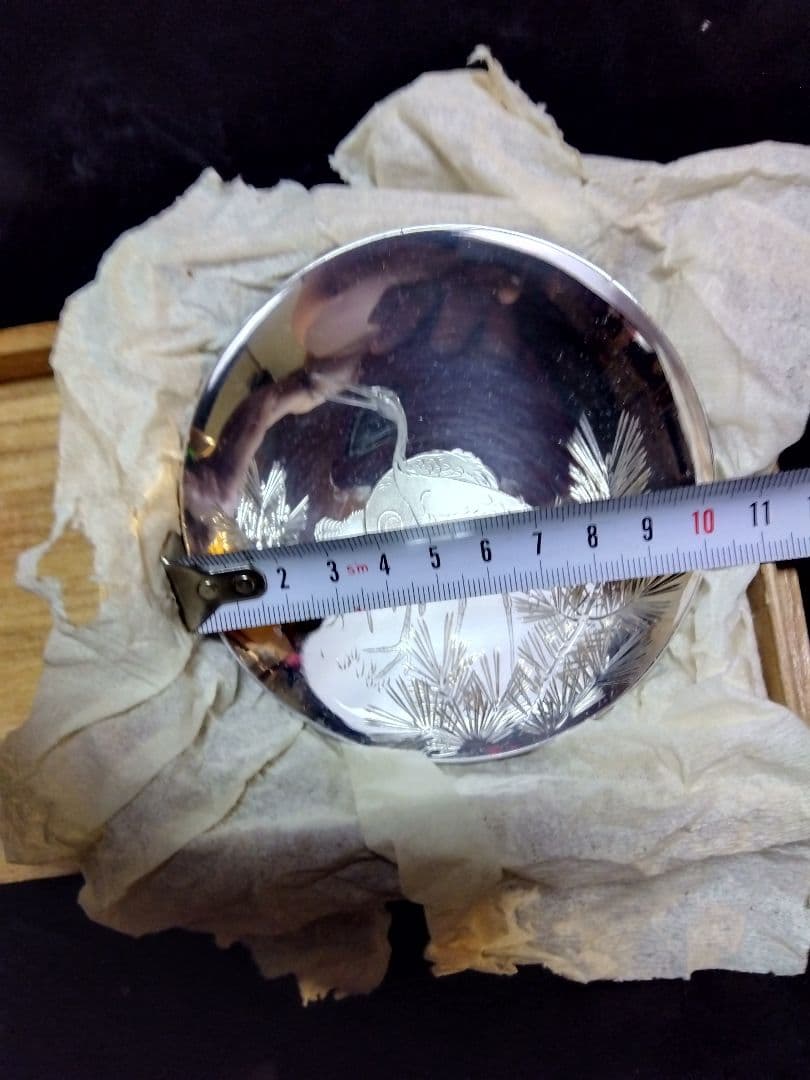 あ*3様 純銀 服部式 銀杯（鶴）