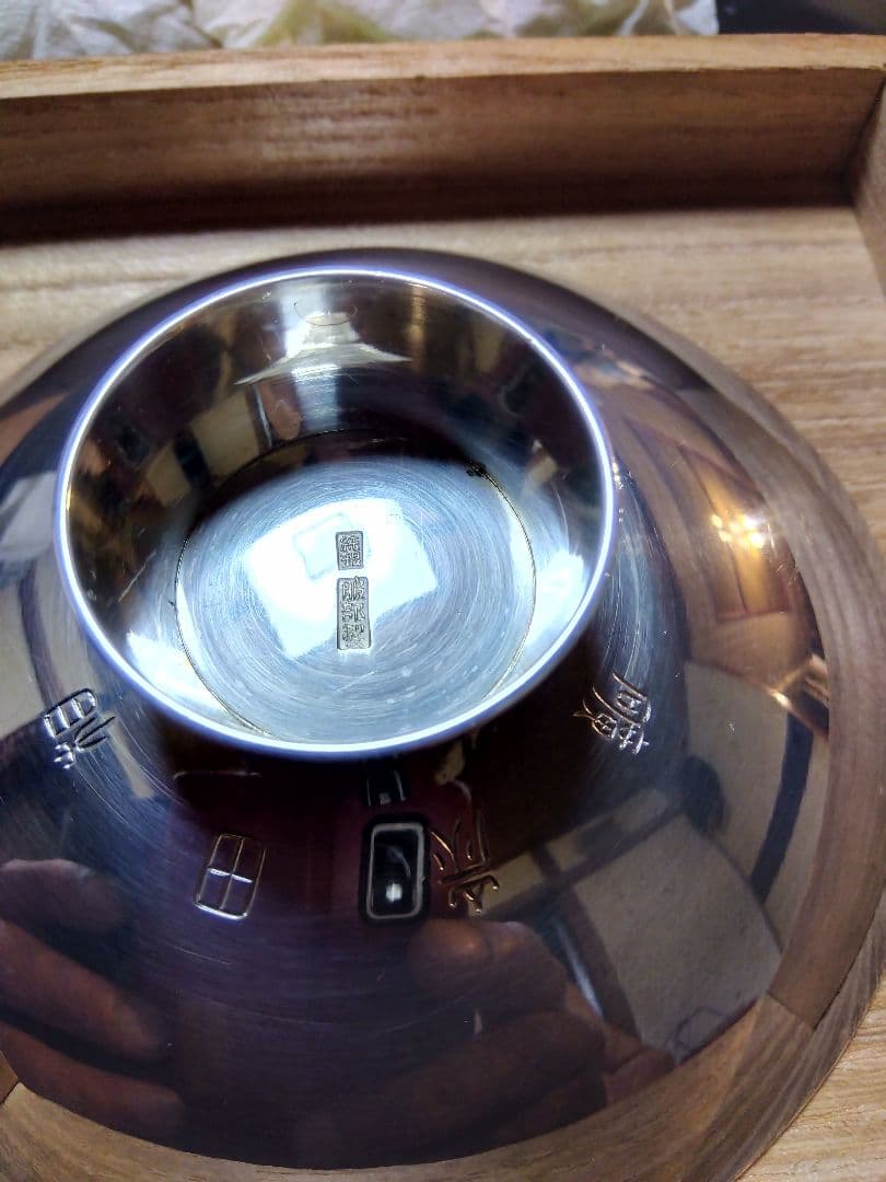 あ*3様 純銀 服部式 銀杯（鶴）