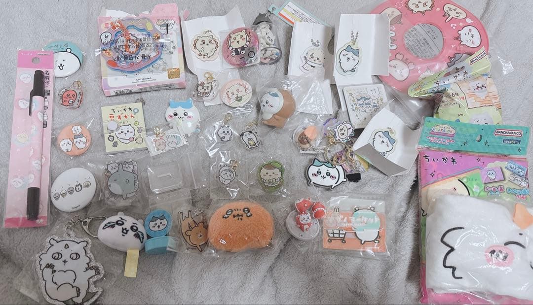 写真6枚分 ちいかわ モモンガ ぬいぐるみ マスコット まとめ売り カニ