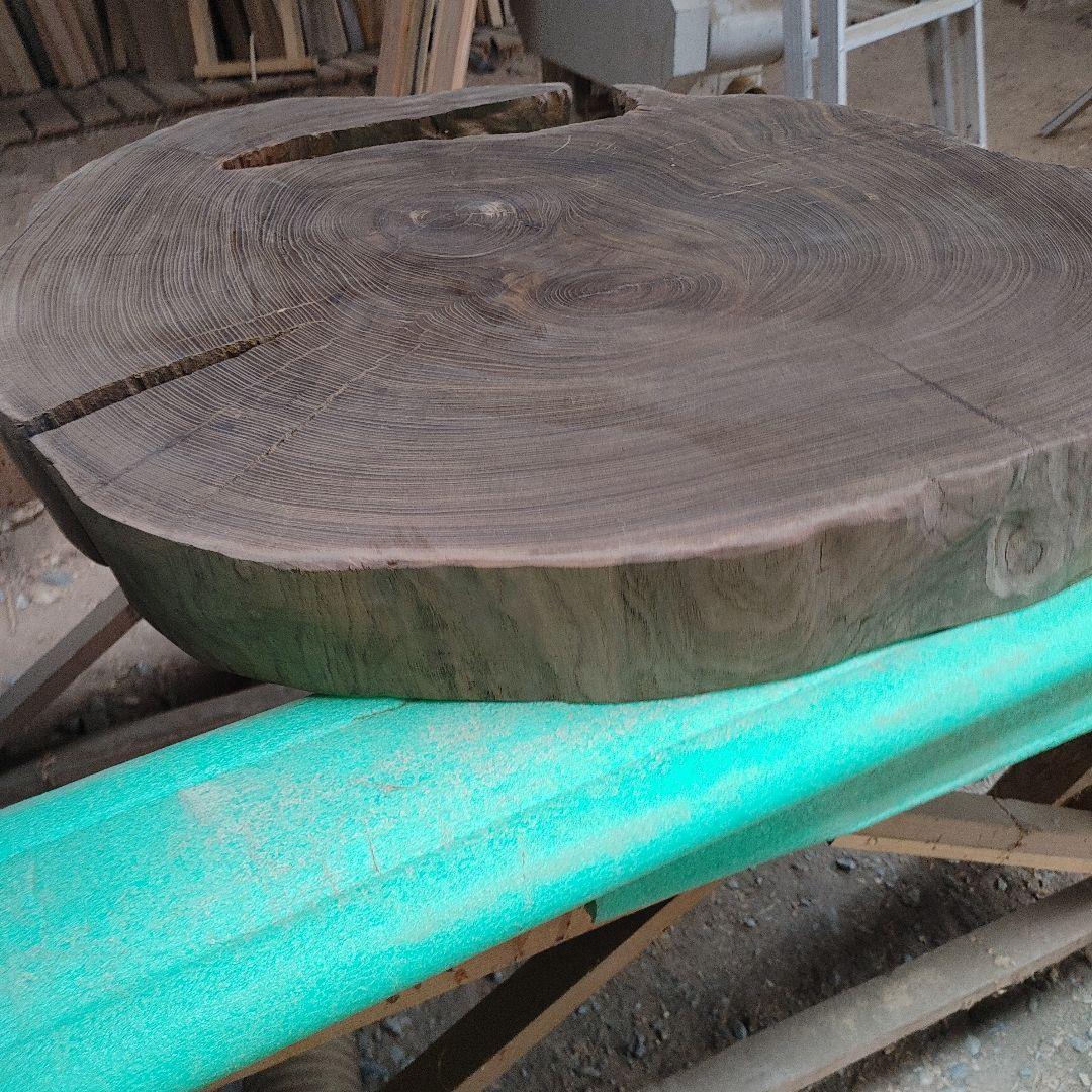 神代欅　ケヤキ　輪切　一枚板　花台　飾り台　銘木　無垢材/自然素材　番号84