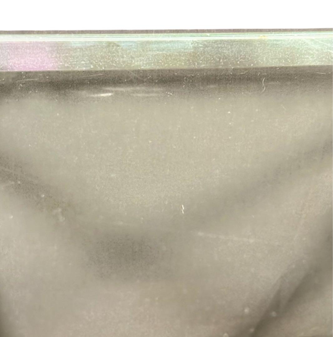 ラリー様　HR810 レトロなガラステーブル　スチール　シルバー