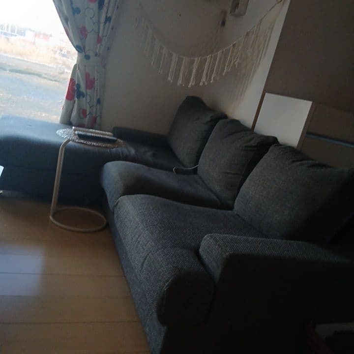 グレー L字型 3人掛け ソファ used