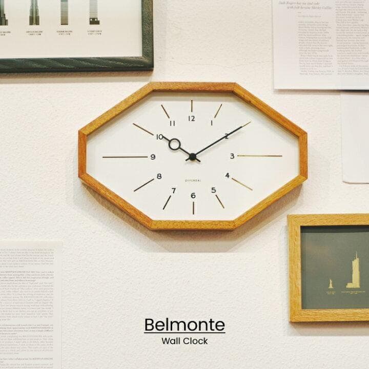 インターフォルム　ウォールクロック 　電波 ベルモンテ ホワイト　電波時計