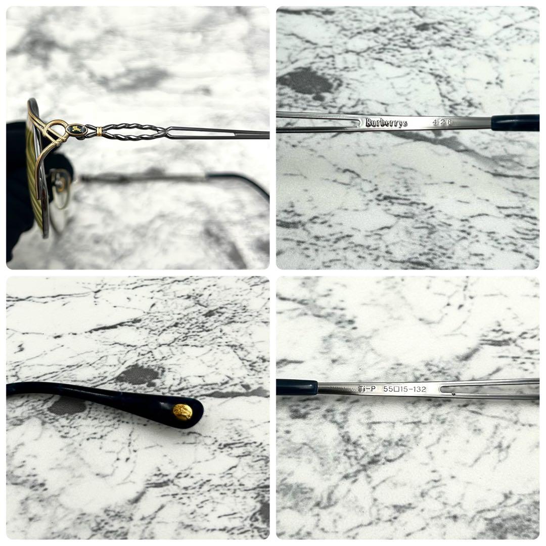 美品　BURBERRY　メガネ　ゴールドフレーム　472　眼鏡　バーバリー