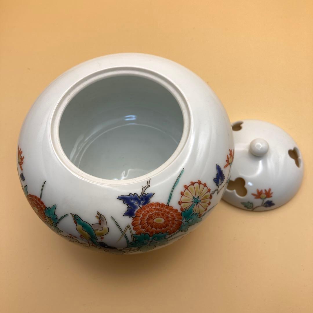 十三代　酒井田柿右衛門　花鳥文香炉　有田焼