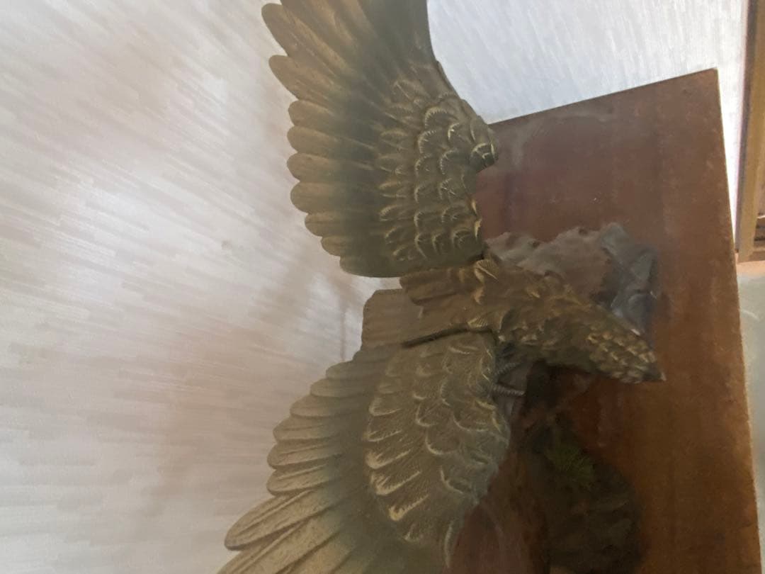 鷹 鳥 置物 木 木製 インテリア ワシ 風水 和