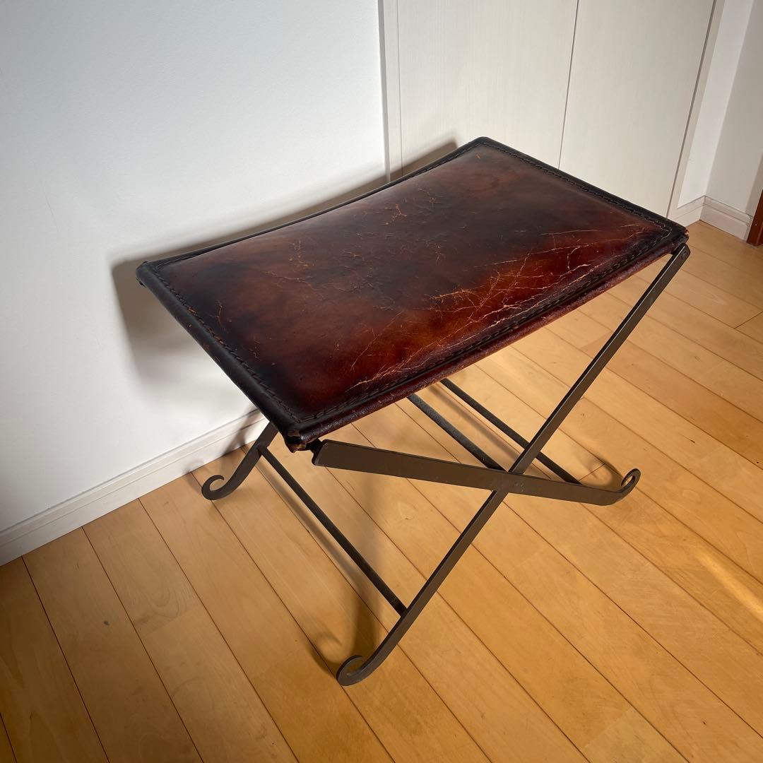 フォールディングチェアスツール アイアン 折り畳み椅子 アンティーク