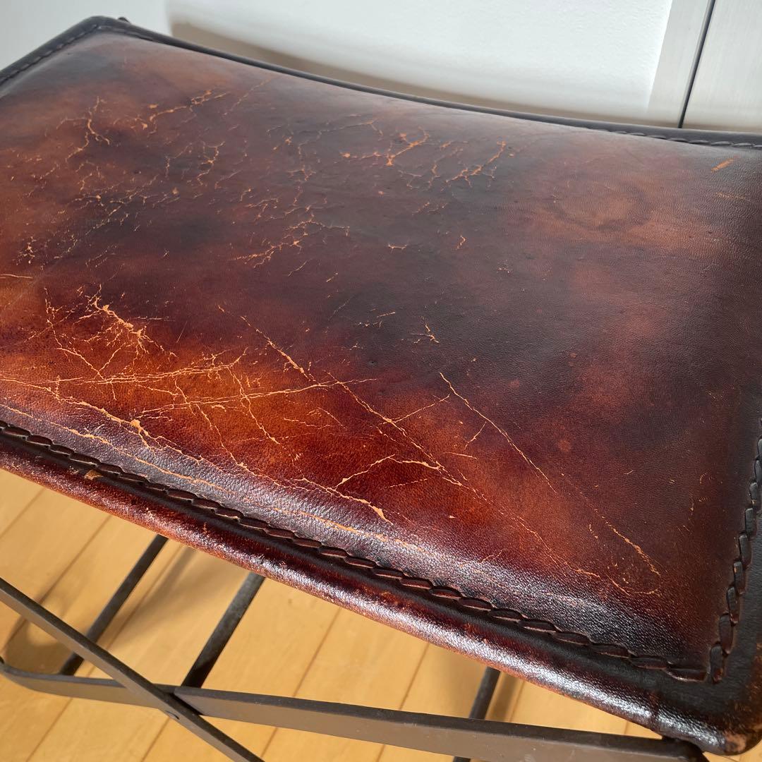 フォールディングチェアスツール アイアン 折り畳み椅子 アンティーク