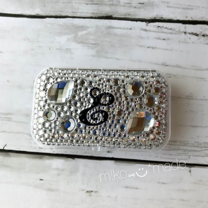 印鑑ケース イニシャル デコ クリア