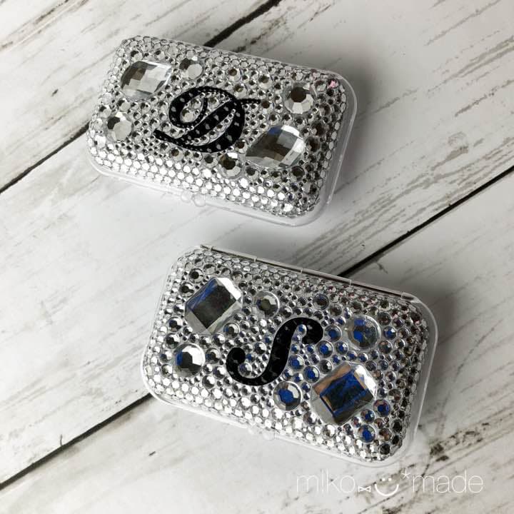 印鑑ケース イニシャル デコ クリア