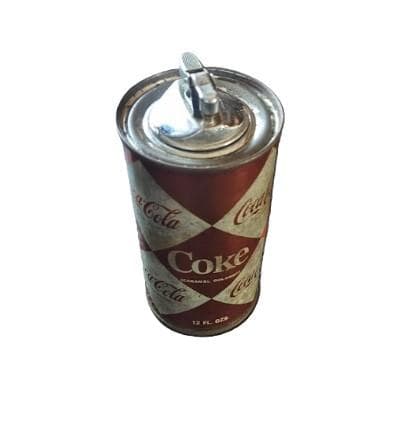 コカ・コーラ ダイヤモンド柄 缶型 卓上ライター　ヴィンテージライター