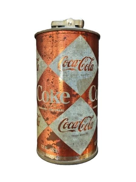 コカ・コーラ ダイヤモンド柄 缶型 卓上ライター　ヴィンテージライター