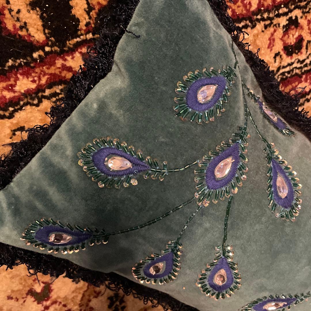 フランフラン　ビーズクッション　グリーン