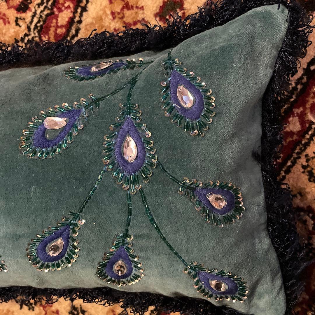 フランフラン　ビーズクッション　グリーン