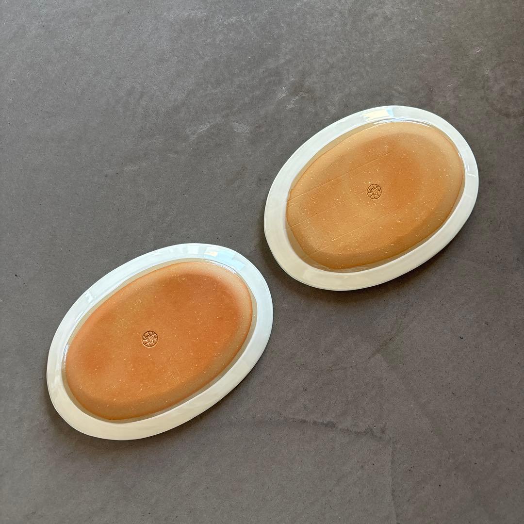 《ほぼ新品》美品　陶あん　京焼　清水焼　白掛彩草花銘々皿　椿　色絵付け　陶葊　皿