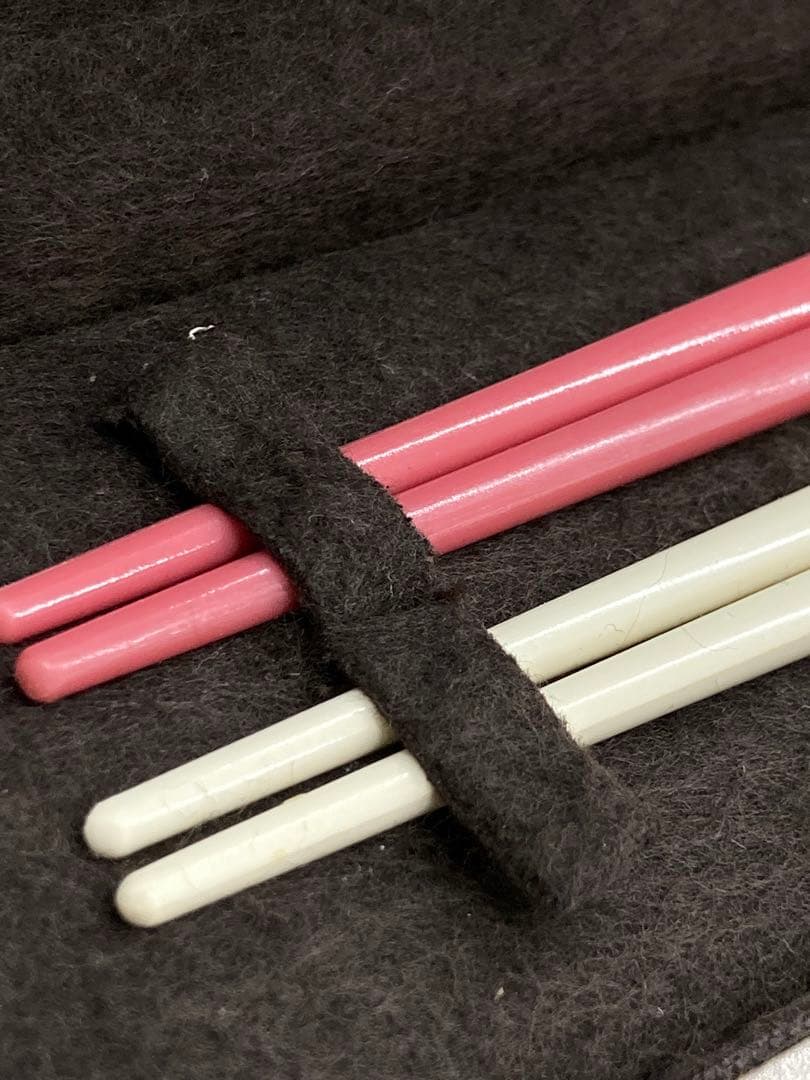 【美品】Christofle クリストフル 高級箸セット ピンク白