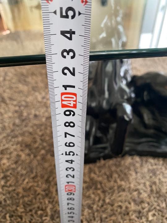 馬台座ガラステーブル