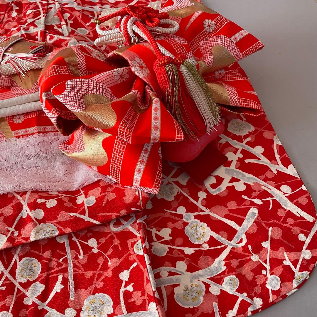 美品　七五三　7歳　正絹お着物セット　大寸作り帯