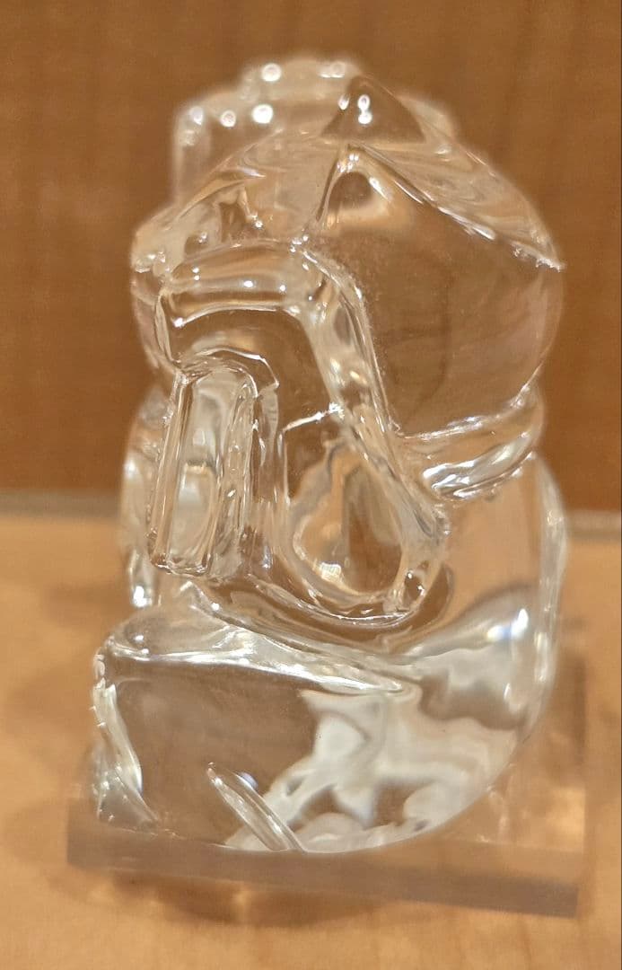 希少【愛光堂 刻印入】天然水晶 招き猫 ／自由が丘の名店購入 本物