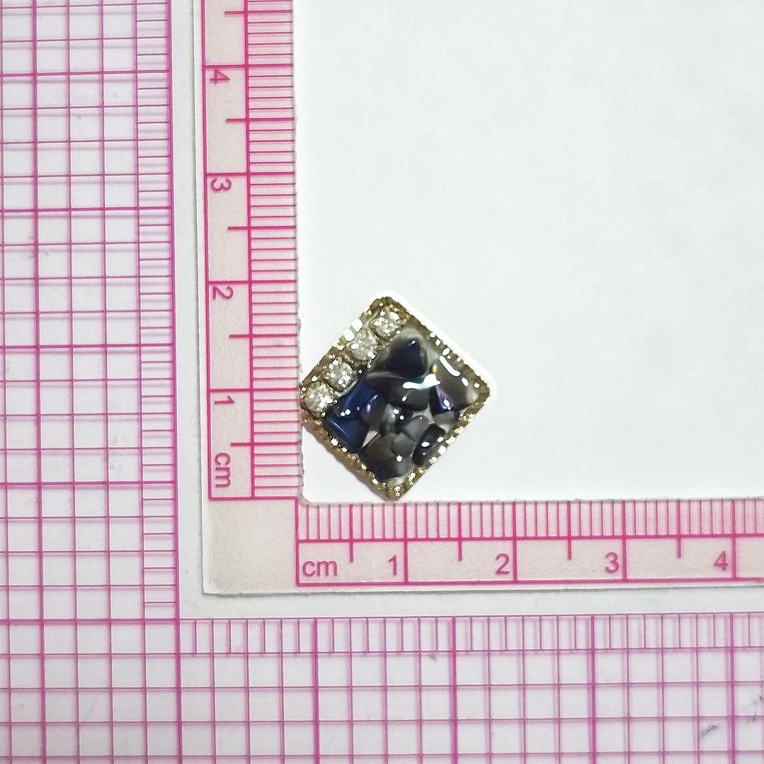 【1213】ラインストーンと細石のピアス／イヤリング