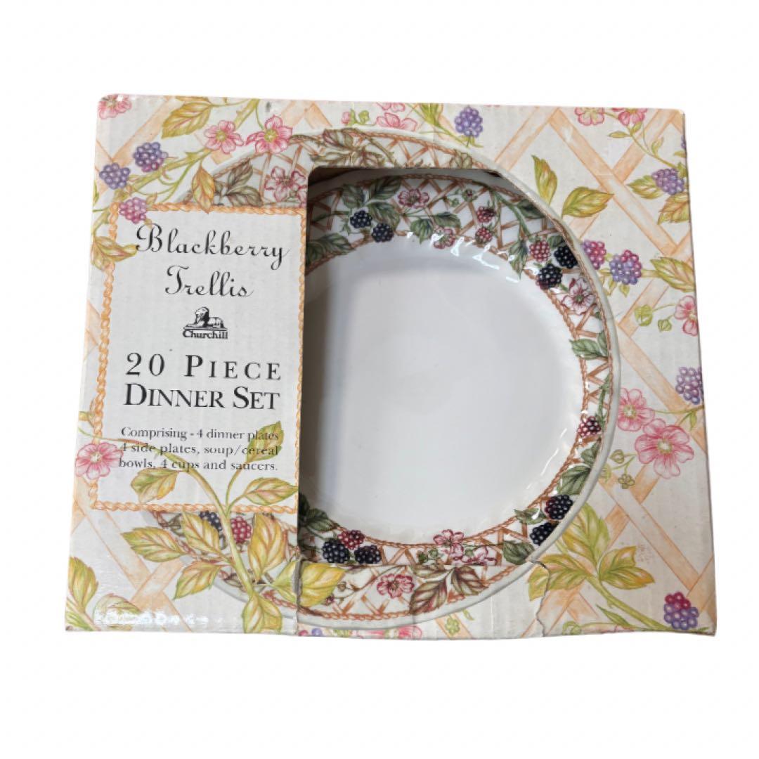 Churchill チャーチル ブラックベリー トレリス　ディナーセット　20点