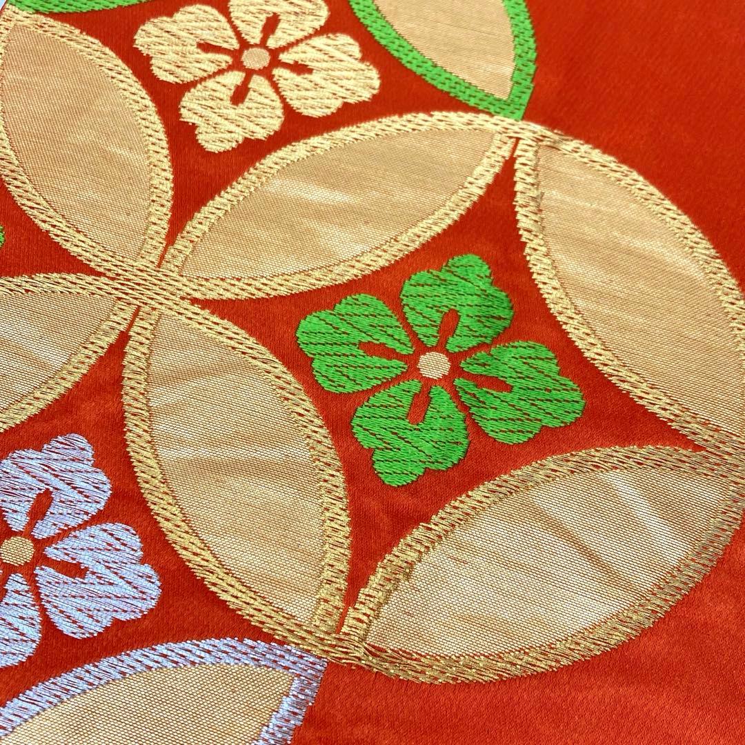 【着物と帯 時流】O25869ts◇七五三 袋帯◇三越 全通 7才女の子橙 美品