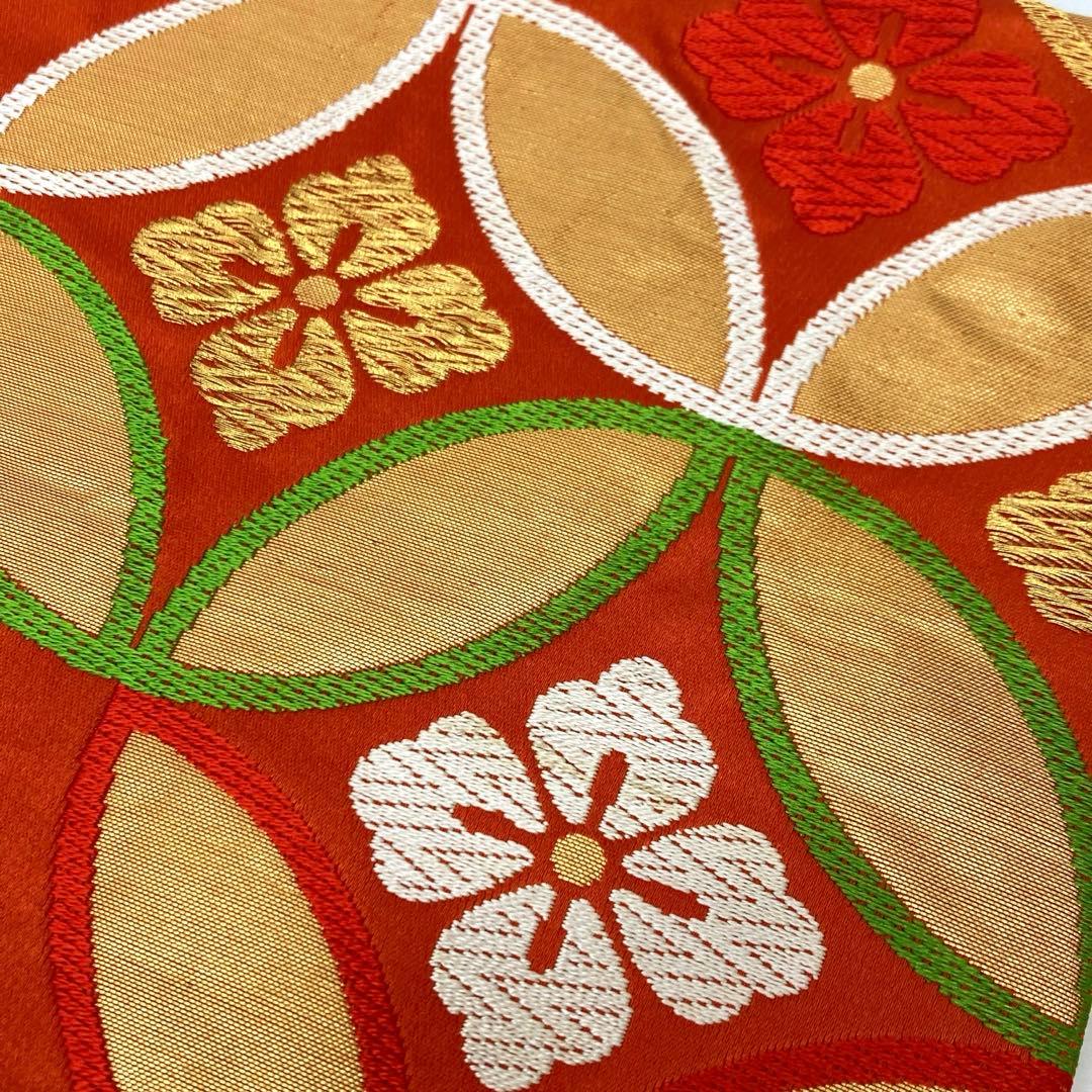 【着物と帯 時流】O25869ts◇七五三 袋帯◇三越 全通 7才女の子橙 美品