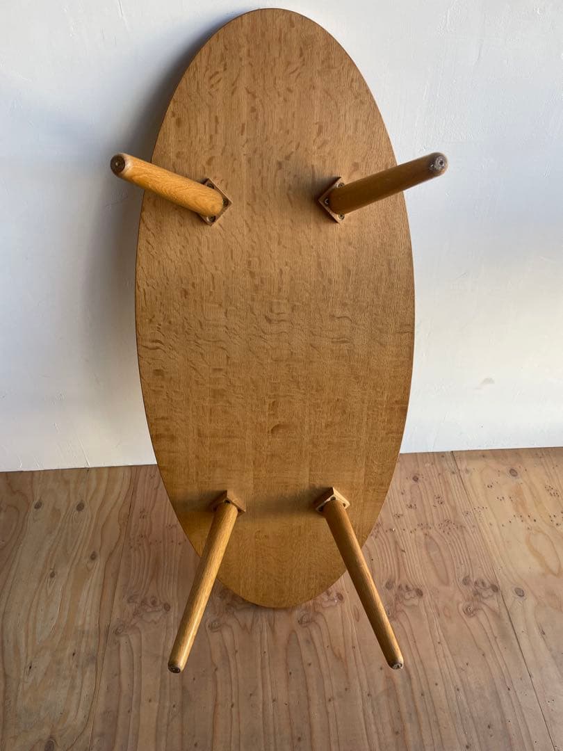 unico オーバル型　ローテーブル　 センターテーブル コーヒーテーブル 木製