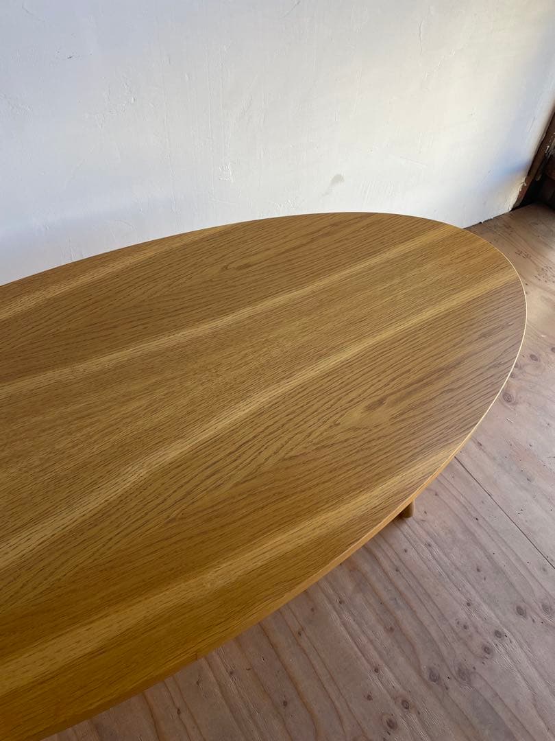 unico オーバル型　ローテーブル　 センターテーブル コーヒーテーブル 木製