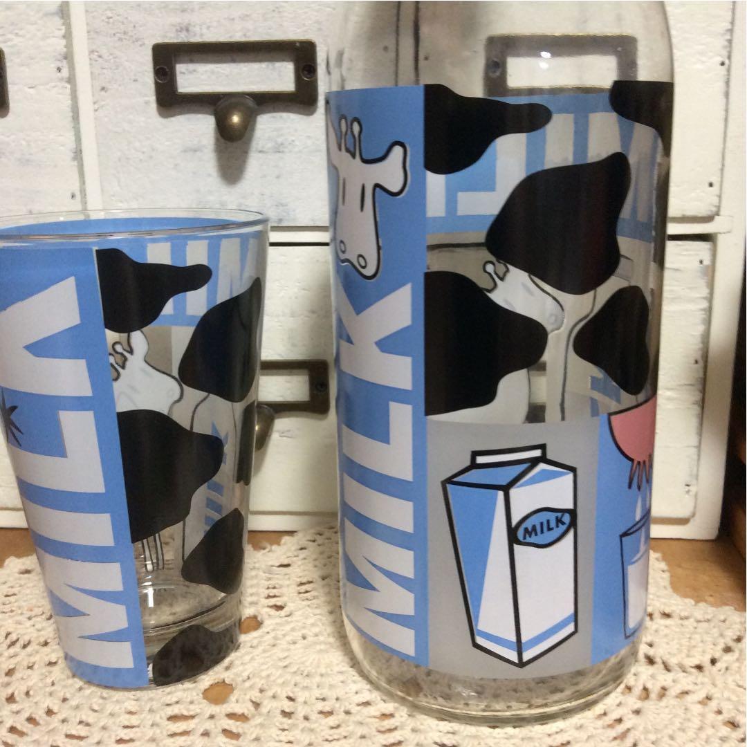 未使用 チェルべ CERVE イタリア 牛 グラス ミルク 瓶 - メルカリ