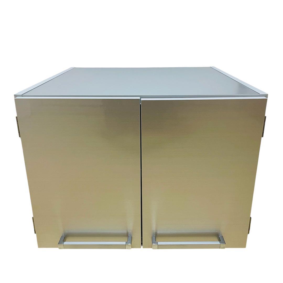 ディノス 冷蔵庫上 キッチンストッカー シルバー　隙間収納　キッチン用品収納