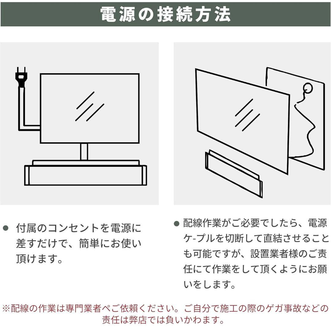 ♥LEDミラー♥ 鏡 ウォールミラー 壁掛け 明るさ調整 横掛け 40x60