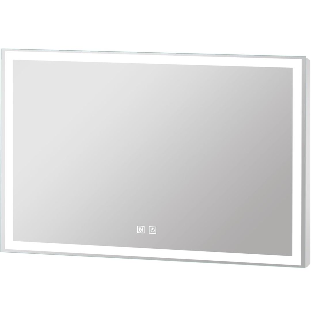 ♥LEDミラー♥ 鏡 ウォールミラー 壁掛け 明るさ調整 横掛け 40x60