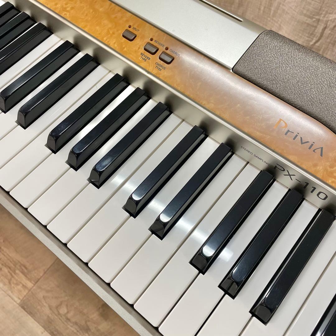 CASIO】電子ピアノPX-110 【Privia】折り畳み脚付き 動作確認済 - メルカリ