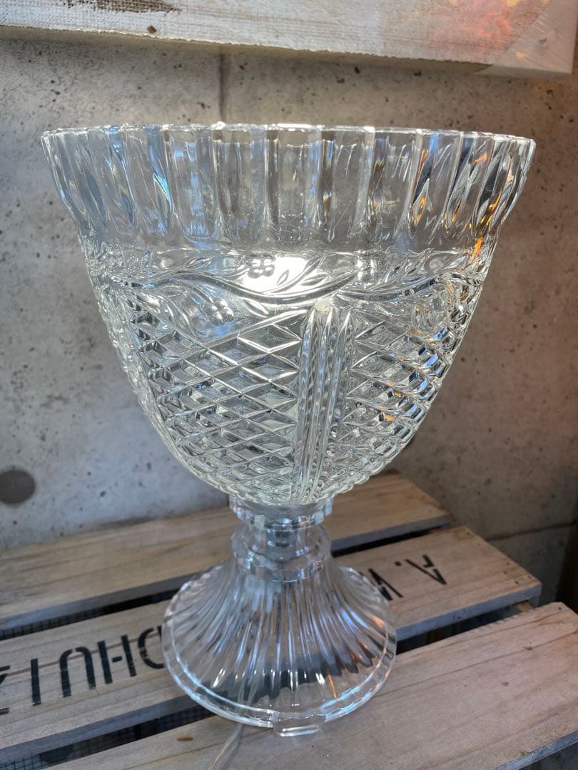 ガラスランプ　インテリア　照明　スタンド　置物