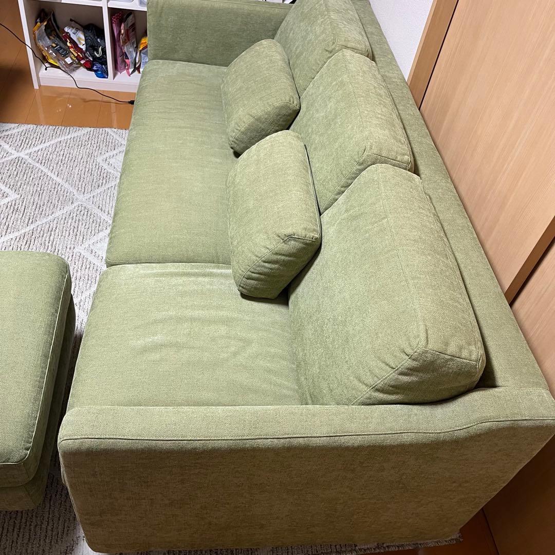 estic 3人掛けソファ オットマンセット 日本製