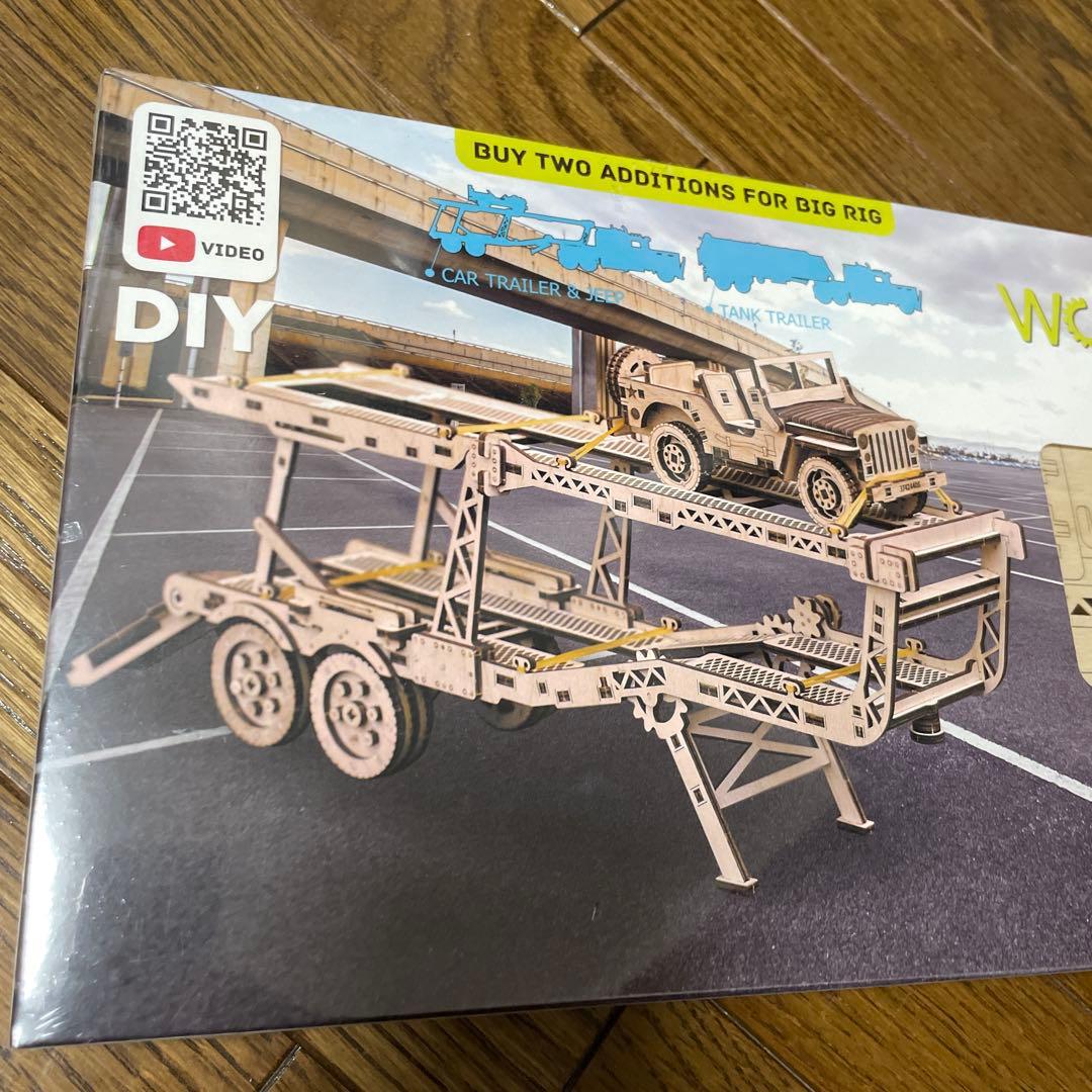 Wood Trick 3Dパズル トレーラーとジープ