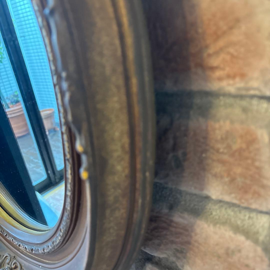 アンティーク　ミラー　楕円