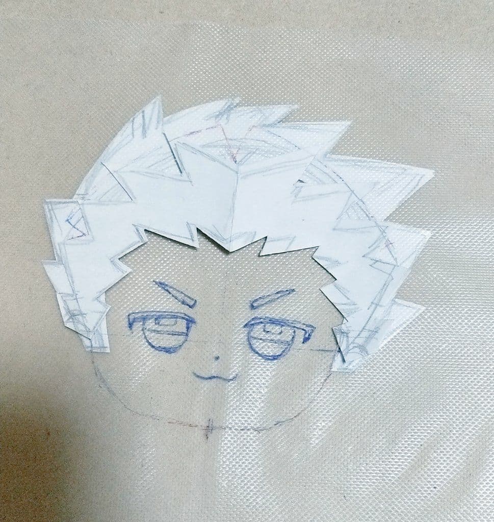 刺繍顔デザインぬいぐるみ