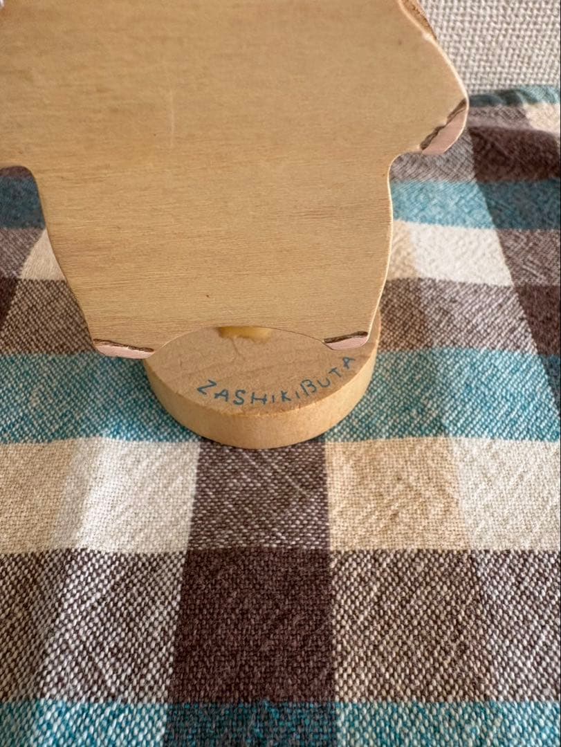 サンリオ　ザシキブタ　木製メモクリップスタンド　昭和レトロ