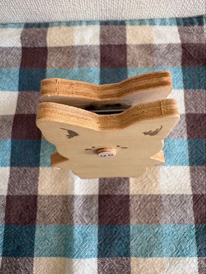 サンリオ　ザシキブタ　木製メモクリップスタンド　昭和レトロ